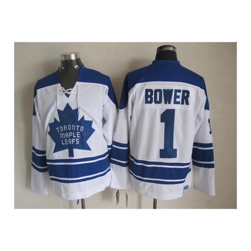 Cheap Johnny Bower Maple Leafs Jersey From China Throwback #1