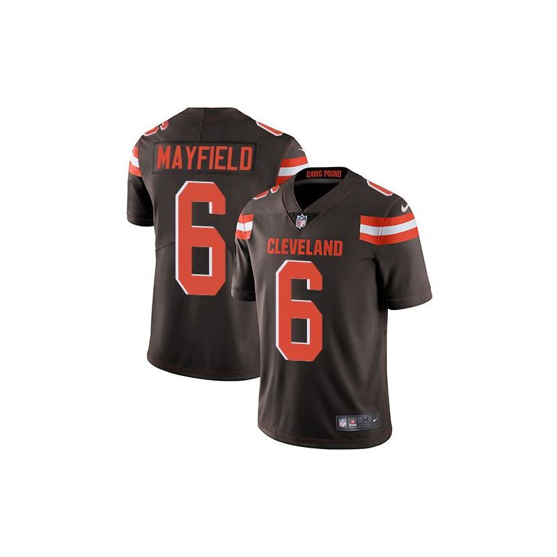 Cheap Baker Mayfield Browns Jersey From China 2018 Draft First Round Pick #6