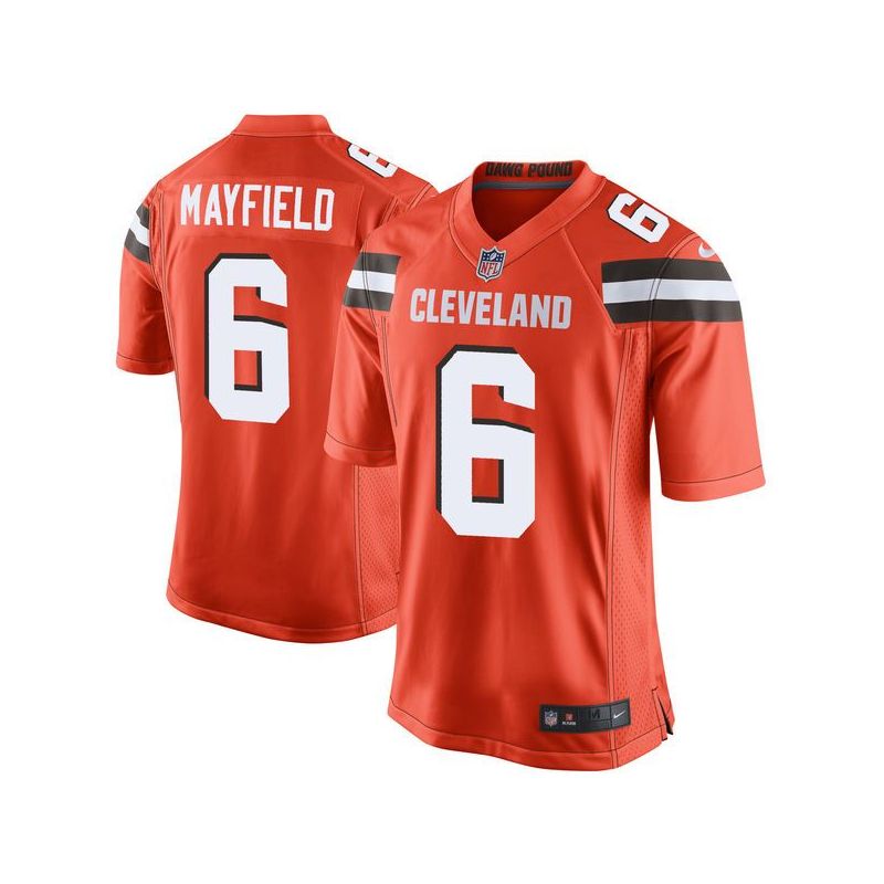 Cheap Baker Mayfield Browns Jersey From China 2018 Draft First Round Pick #6