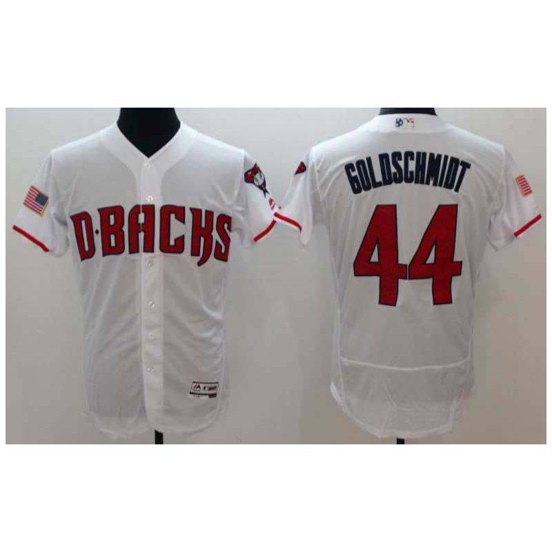 Cheap Paul Goldschmidt Diamondbacks Jersey From China White Fashion Stars & Stripes Flex Base #44