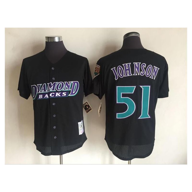 Cheap Randy Johnson Diamondbacks Jersey From China Black throwback #51