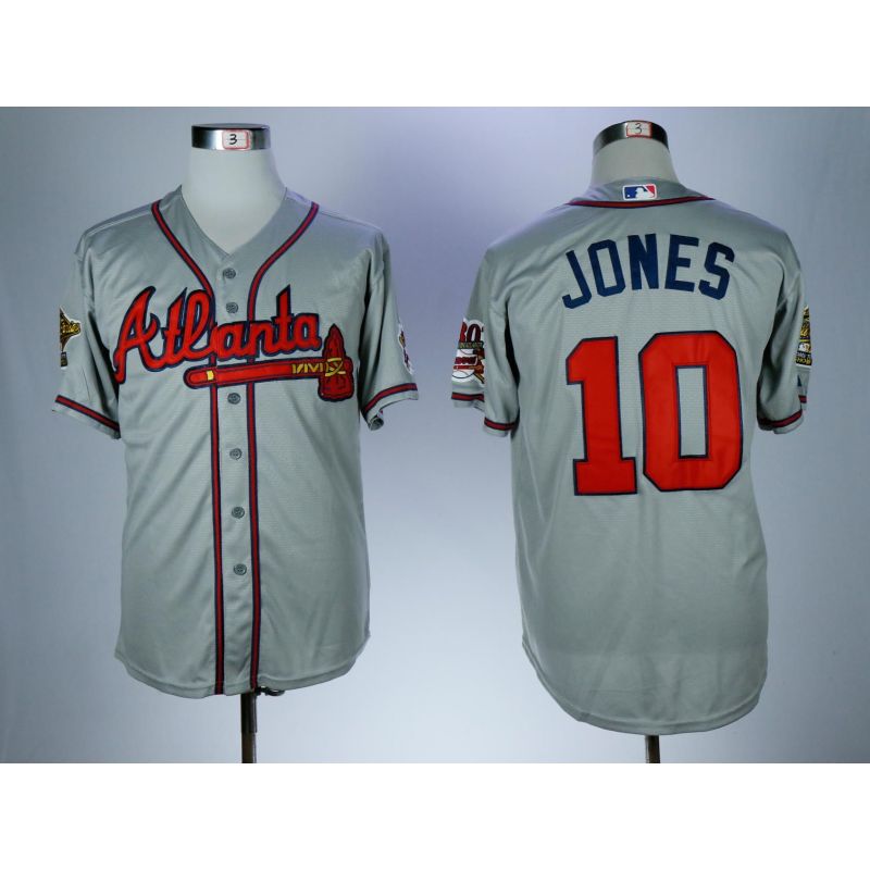 Cheap Chipper Jones Braves Jersey From China Grey throwback #10