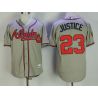 Cheap David Justice Braves Jersey From China Grey 1995 throwback #23