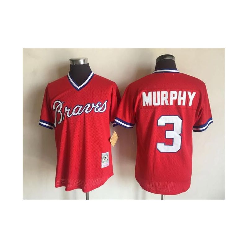 Cheap Dale Murphy Braves Jersey From China Red throwback #3