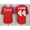 Cheap Hank Aaron Braves Jersey From China Red 1980 BP Throwback #44