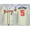 Cheap Freddie Freeman Braves Jersey From China Cream Flex Base #5