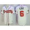 Cheap Bobby Cox Braves Jersey From China White 1995 throwback #6