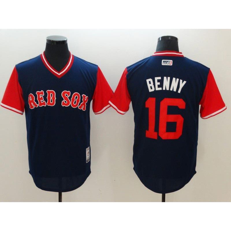 Cheap Andrew Benintendi Nickname BENNY Red Sox Jersey From China Little League Weekend #16