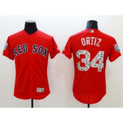 Cheap David Ortiz Red Sox Red Jersey From China Flex Base 2018 Spring Training #34