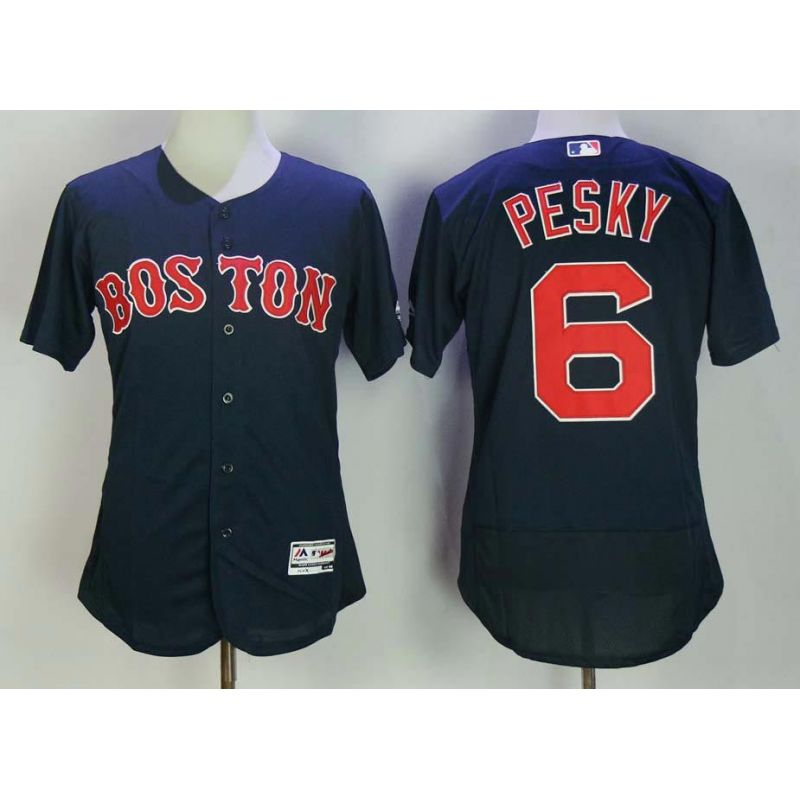 Cheap Johnny Pesky Red Sox Jersey From China Blue Flex Base #6