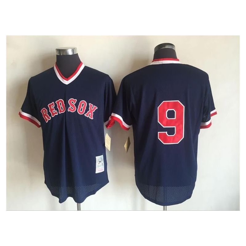 Cheap Ted Williams Red Sox Jersey From China Navy throwback #9