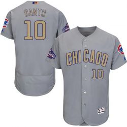 Cheap Ron Santo Cubs Jersey From China Grey Gold Program for World Series Champions Flex Base #10