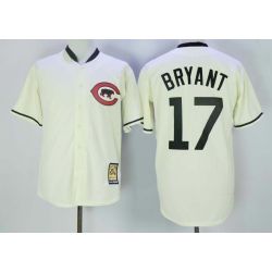 Cheap Kris Bryant Cubs Jersey From China Cream throwback #17