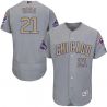 Cheap Sammy Sosa Cubs Jersey From China Grey Gold Program for World Series Champions Flex Base #21