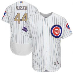 Cheap Anthony Rizzo Cubs Jersey From China White Gold Program for World Series Champions Flex Base #44