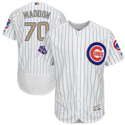 Cheap Joe Maddon Cubs Jersey From China White Gold Program for World Series Champions Flex Base #70