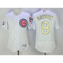 Cheap Andre Dawson Cubs Jersey From China White Gold Program for World Series Champions Flex Base #8