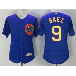 Cheap Javier Baez Cubs Jersey From China Blue Gold Program for World Series Champions Flex Base #9