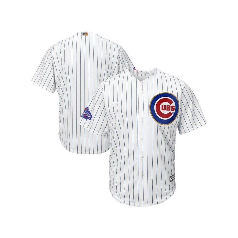 Cheap Chicago Cubs Jersey From China Blank White Gold Program for World Series Champions Cool Base