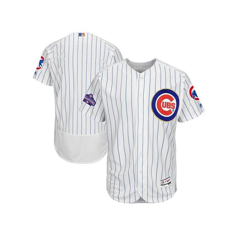 Cheap Chicago Cubs Jersey From China Blank White Gold Program for World Series Champions Flex Base