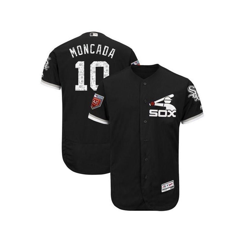 Cheap Yoan Moncada White Sox Jersey From China Black Flex Base 2018 Spring Training #10