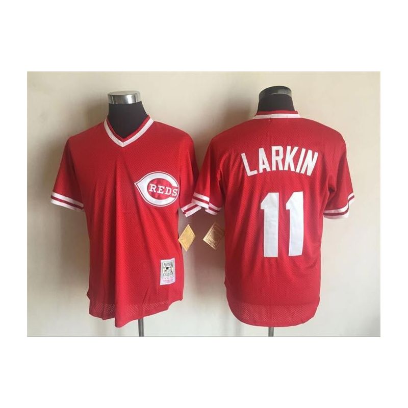 Cheap Barry Larkin Reds Jersey From China Red throwback #11