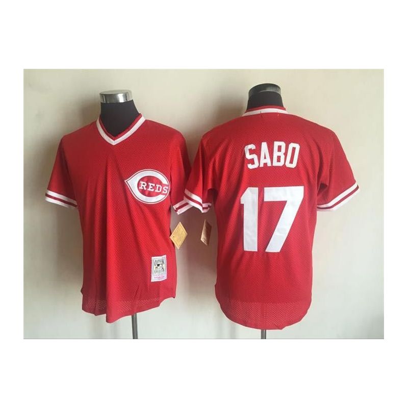 Cheap Chris Sabo Reds Jersey From China Red throwback #17