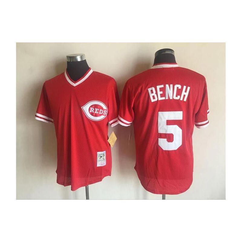 Cheap Johnny Bench Reds Jersey From China Red throwback #5