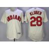 Cheap Corey Kluber Indians Jersey From China Cream Flex Base #28