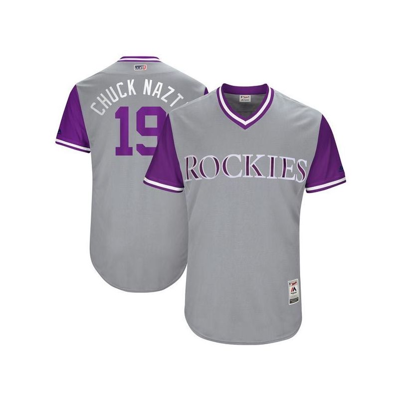 Cheap Charlie Blackmon Nickname CHUCK NAZTY Rockies Jersey From China Little League Weekend #19 Cheap Charlie Blackmon Nickname CHUCK NAZTY Rockies Jersey From China Little League Weekend #19