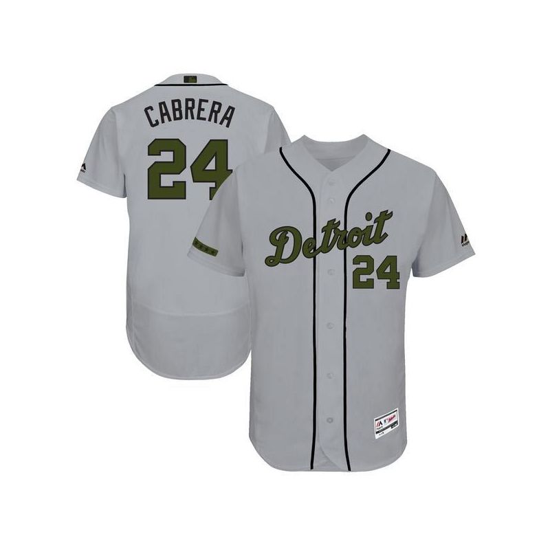 Cheap Miguel Cabrera Tigers Jersey From China Gray Memorial Day #24