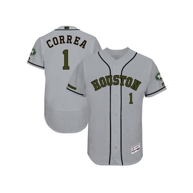 Cheap Rookie Correa Astros Jersey From China Gray Memorial Day #1 Cheap Rookie Correa Astros Jersey From China Gray Memorial Day #1