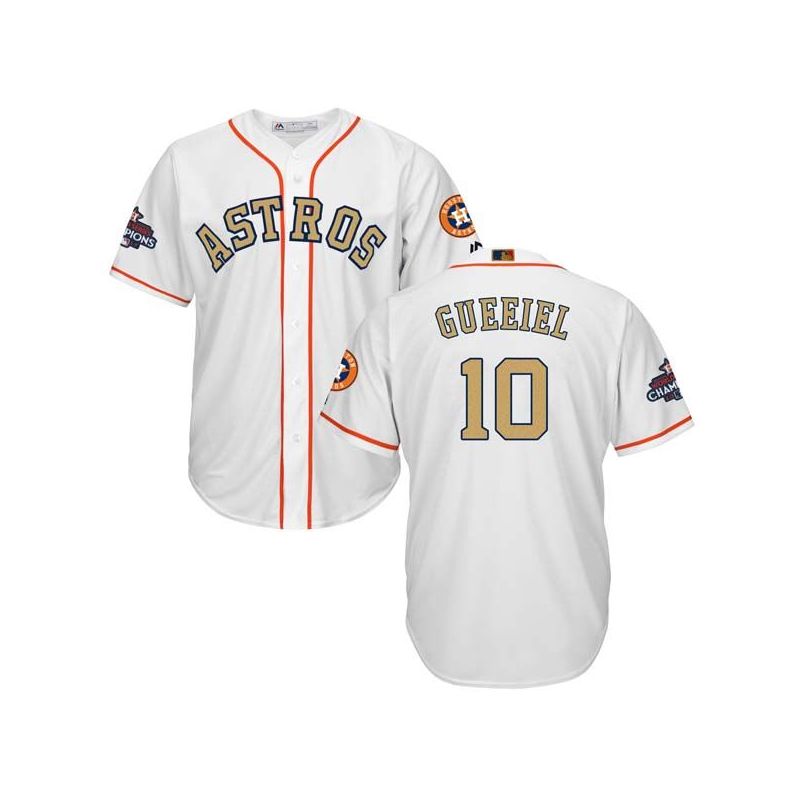 Cheap Yuli Gurriel Astros Jersey From China White Gold Program for World Series Champions Cool Base #10
