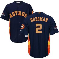 Cheap Alex Bregman Astros Jersey From China Blue Gold Program for World Series Champions Cool Base #2