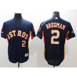 Cheap Alex Bregman Astros Jersey From China Blue Gold Program for World Series Champions Flex Base #2