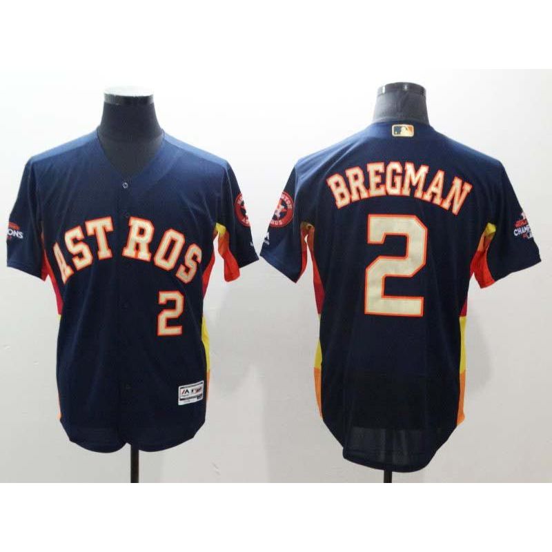 Cheap Alex Bregman Astros Jersey From China Blue Gold Program for World Series Champions Flex Base #2 Cheap Alex Bregman Astros Jersey From China Blue Gold Program for World Series Champions Flex Base #2