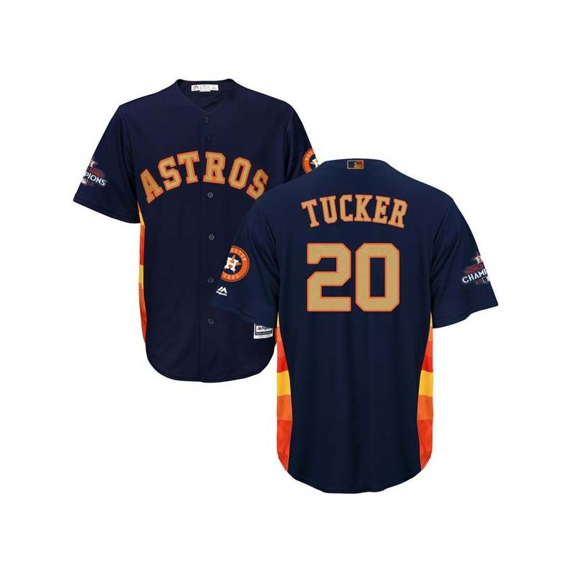 Cheap Preston Tucker Astros Jersey From China Blue Gold Program for World Series Champions Cool Base #20 Cheap Preston Tucker Astros Jersey From China Blue Gold Program for World Series Champions Cool Base #20