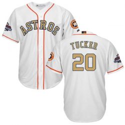 Cheap Preston Tucker Astros Jersey From China White Gold Program for World Series Champions Cool Base #20