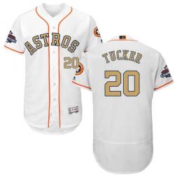 Cheap Preston Tucker Astros Jersey From China White Gold Program for World Series Champions Flex Base #20