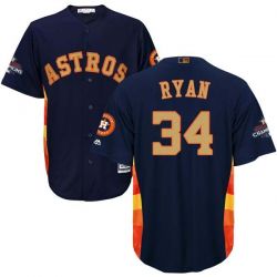 Cheap Nolan Ryan Astros Jersey From China Blue Gold Program for World Series Champions Cool Base #34