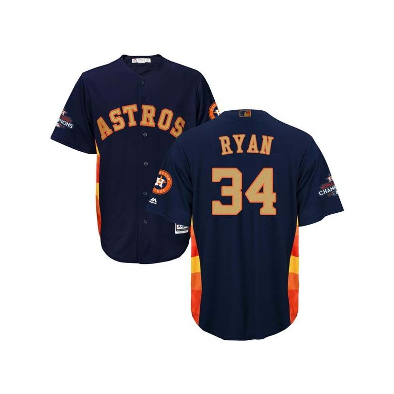 Cheap Nolan Ryan Astros Jersey From China Blue Gold Program for World Series Champions Cool Base #34 Cheap Nolan Ryan Astros Jersey From China Blue Gold Program for World Series Champions Cool Base #34