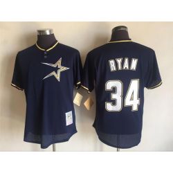 Cheap Nolan Ryan Astros Jersey From China Navy Pull-over throwback #34