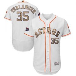 Cheap Justin Verlander Astros Jersey From China White Gold Program for World Series Champions Flex Base #35