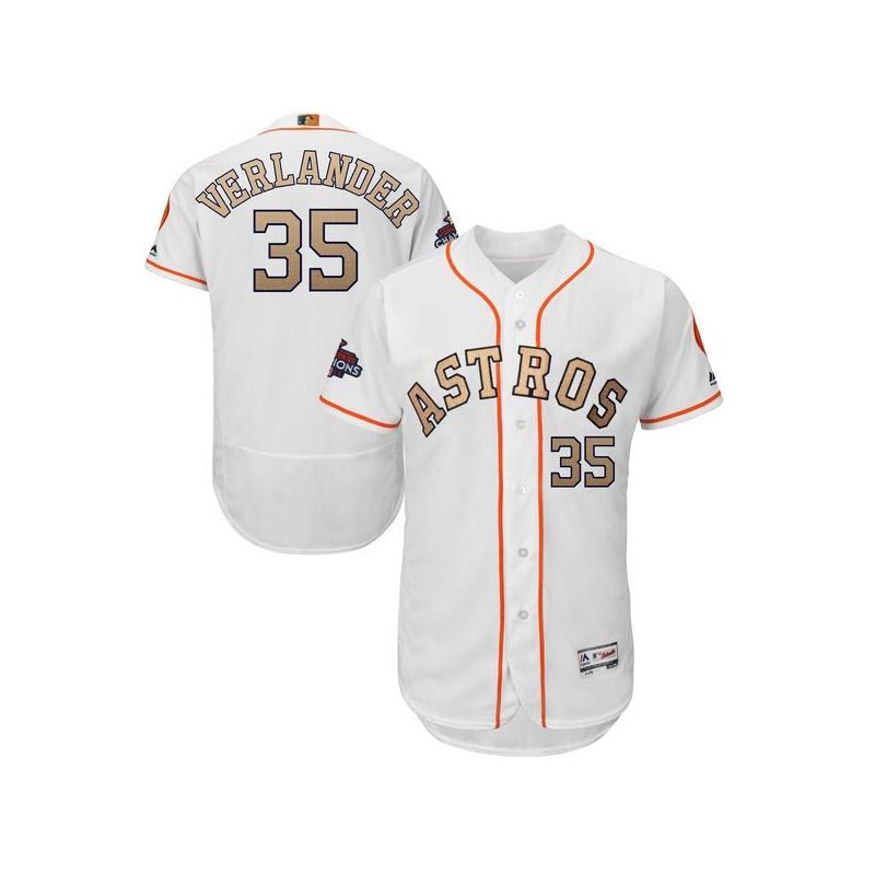 Cheap Justin Verlander Astros Jersey From China White Gold Program for World Series Champions Flex Base #35 Cheap Justin Verlander Astros Jersey From China White Gold Program for World Series Champions Flex Base #35