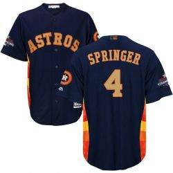 Cheap George Springer Astros Jersey From China Blue Gold Program for World Series Champions Cool Base #4