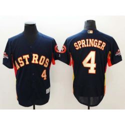 Cheap George Springer Astros Jersey From China Blue Gold Program for World Series Champions Flex Base #4