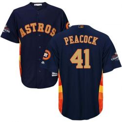Cheap Brad Peacock Astros Jersey From China Blue Gold Program for World Series Champions Cool Base #41