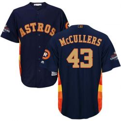 Cheap Lance McCullers Astros Jersey From China Blue Gold Program for World Series Champions Cool Base #43