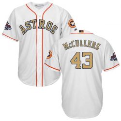 Cheap Lance McCullers Astros Jersey From China White Gold Program for World Series Champions Cool Base #43