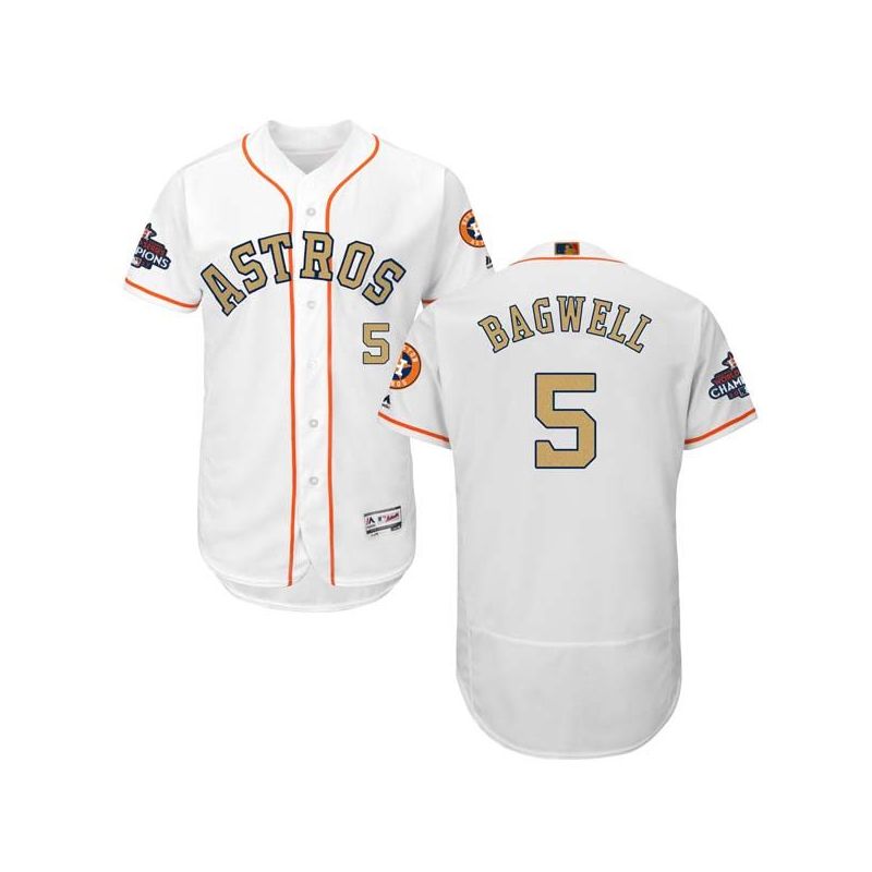 Cheap Jeff Bagwell Astros Jersey From China White Gold Program for World Series Champions Flex Base #5 Cheap Jeff Bagwell Astros Jersey From China White Gold Program for World Series Champions Flex Base #5
